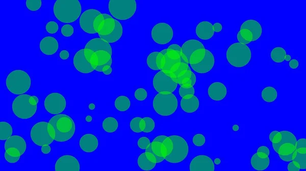 Ilustración Verde Minimalista Abstracta Con Círculos Fondo Azul —  Fotos de Stock