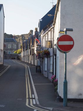 CHEPSTOW, İngiltere - CRCA EPTEBERİ 2019: Chepstow şehri manzarası