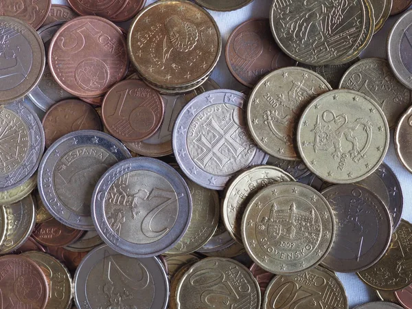 Euro Münzen Geld Eur Währung Der Europäischen Union — Stockfoto