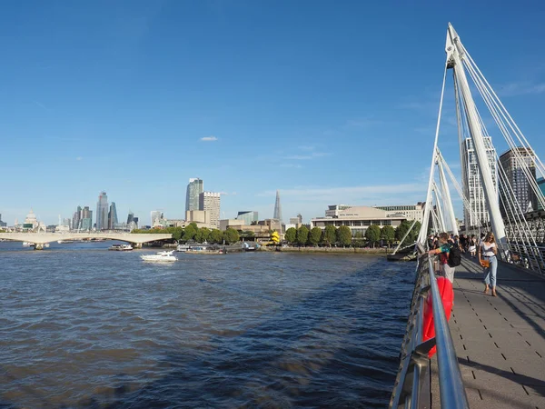 Лондон Великобритания Circa September 2019 View River Thames South Bank — стоковое фото