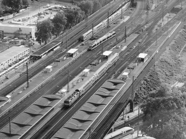 Koeln Germania Circa Agosto 2019 Treno Regionale Bianco Nero — Foto Stock