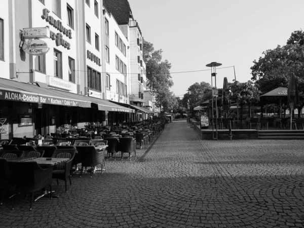 Koeln Německo Circa August 2019 Altstadt Tedy Staré Město Černobílém — Stock fotografie