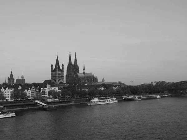 Koeln Duitsland Circa August 2019 Zicht Skyline Van Stad Vanaf — Stockfoto