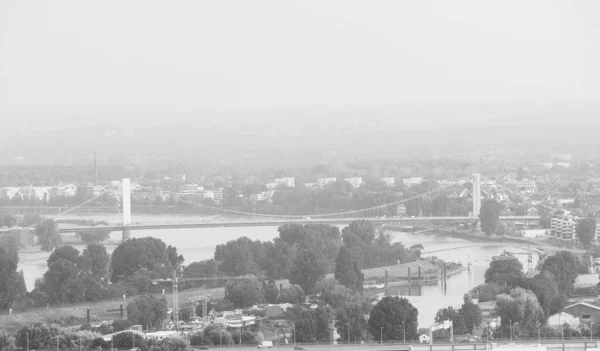 Koeln Alemania Circa Agosto 2019 Puente Muehlheimer Bruecke Blanco Negro — Foto de Stock