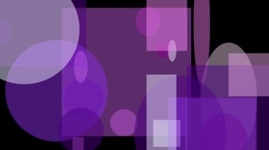 Geometrik şekilli modern soyut animasyon, mor renk