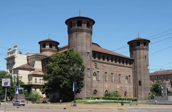 Torino Circa Giugno 2020 Palazzo Madama Palazzo Reale Piazza Castello — Foto Stock