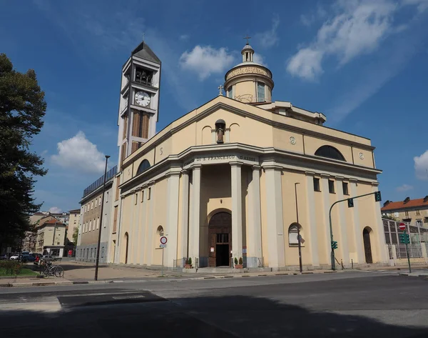 Турин Италия Circa Septem2020 Церковь Святого Франческо Ассизи — стоковое фото