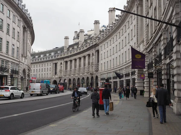 Londres Reino Unido Circa Septembro 2019 Pessoas Crescente Regent Street — Fotografia de Stock