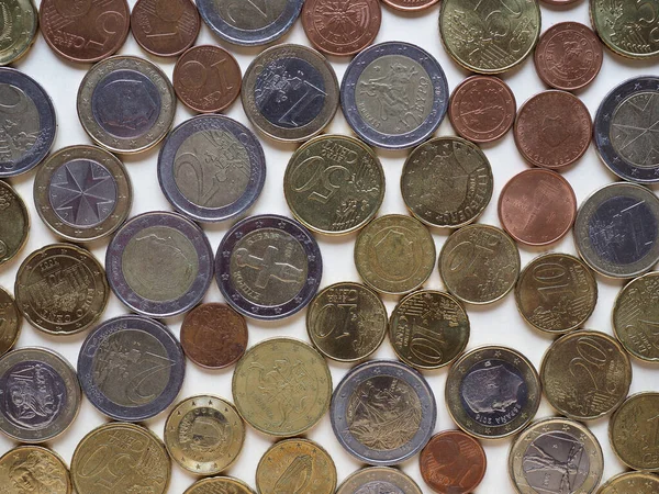 Monete Euro Eur Moneta Dell Unione Europea — Foto Stock