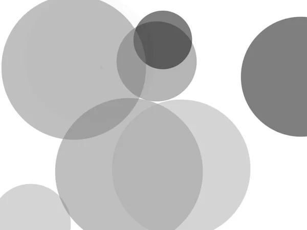 Abstrakte Minimalistische Graue Illustration Mit Kreisen Und Weißem Hintergrund — Stockfoto