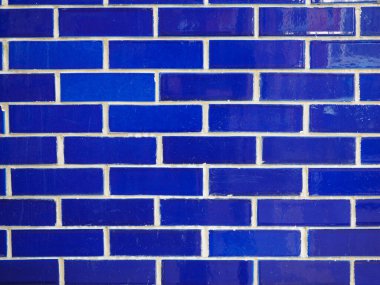 Sanayi tipi mavi tuğla duvar arka plan olarak kullanışlı