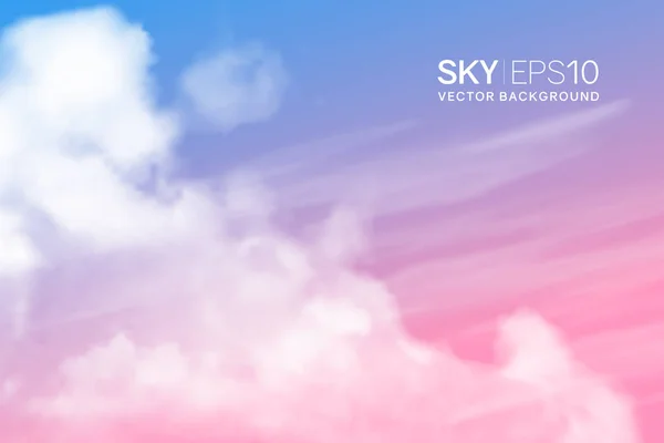Realistischer rosa-blauer Himmel — Stockvektor