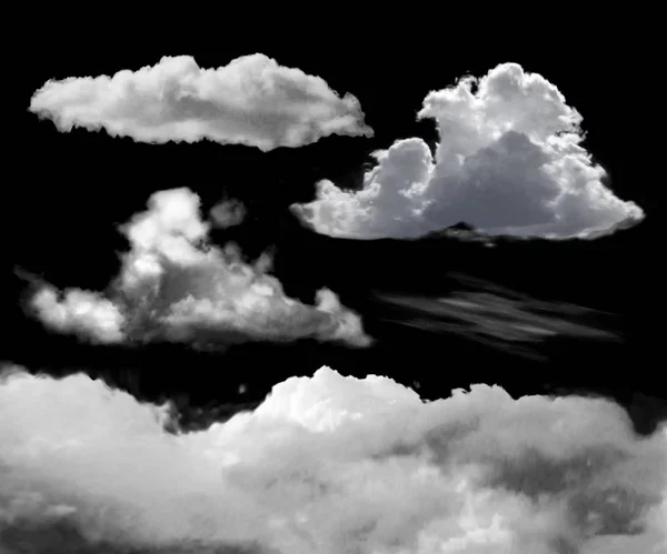Nubes realistas transparentes — Vector de stock