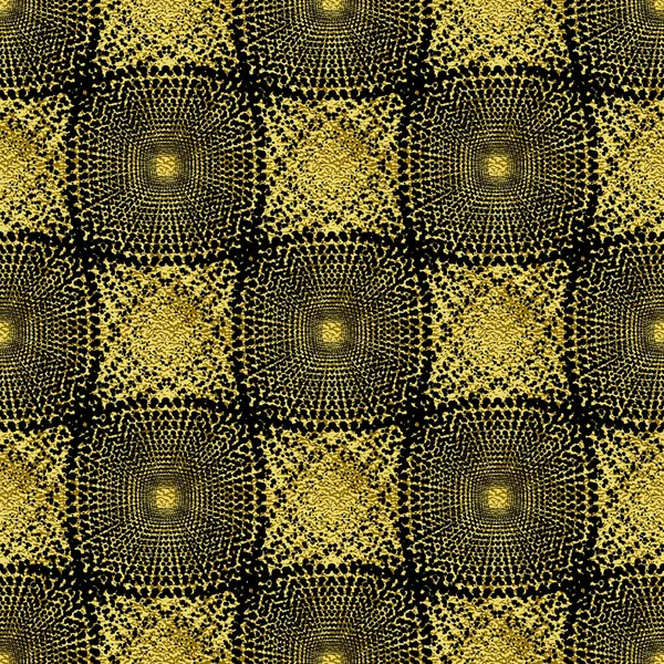 Naadloze gouden abstracte geometrische patroon met punten — Stockvector