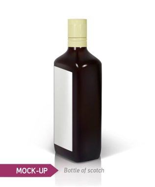 Karanlık gerçekçi Meydanı viski şişesi.