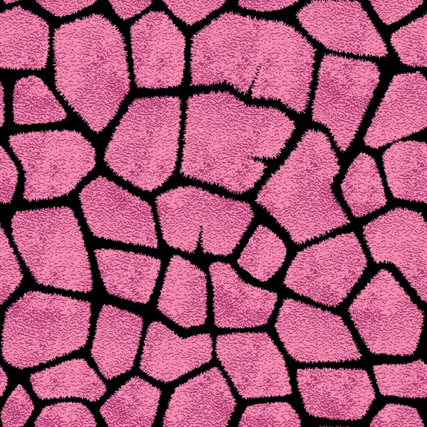 완벽 한 핑크 기린 피부 패턴. 매력적인 기린 피부 인쇄 — 스톡 벡터