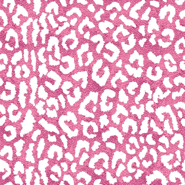 Seamless pink leopard skin pattern. Glamorous leopard skin print — Stock Vector