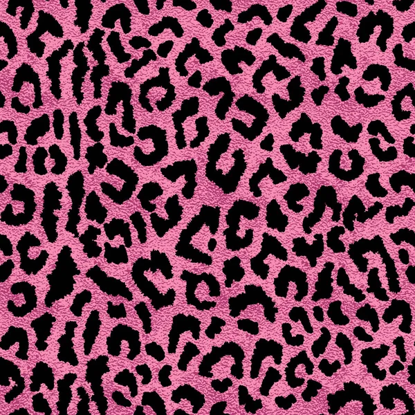 Seamless pink leopard skin pattern. Glamorous leopard skin print — Stock Vector