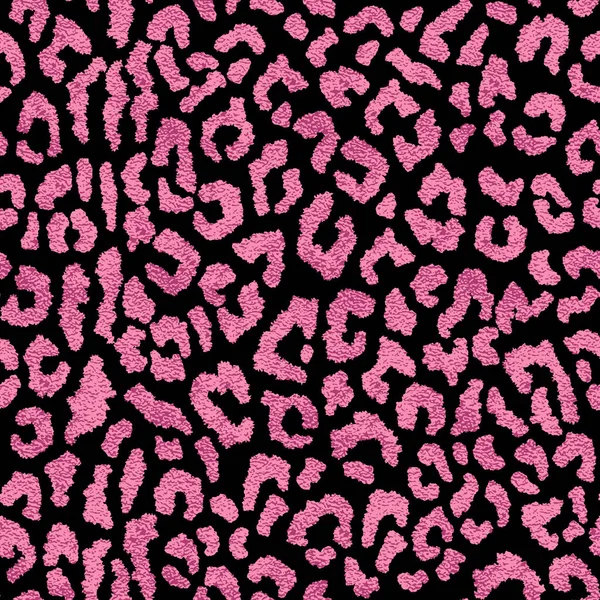 Seamless pink leopard skin pattern. Glamorous leopard skin print — Stock Vector