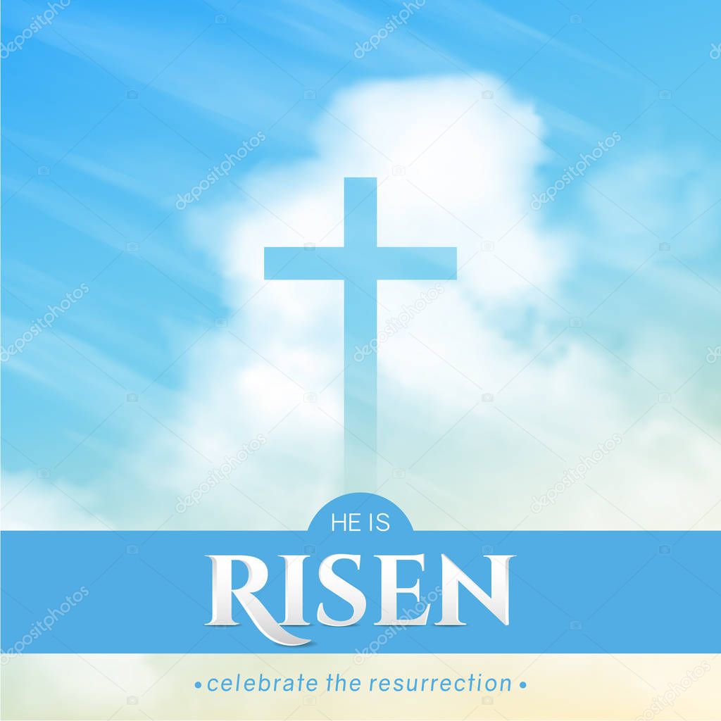 Christian religious design for Easter celebration. Vector