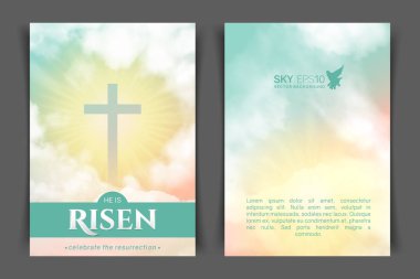 Christian religious design for Easter celebration. clipart