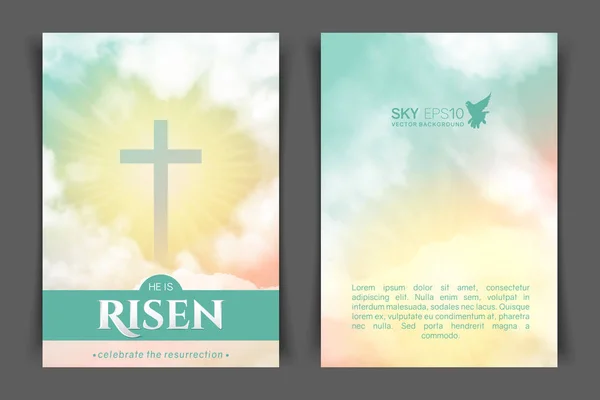 Christian religious design for Easter celebration. — Stock Vector