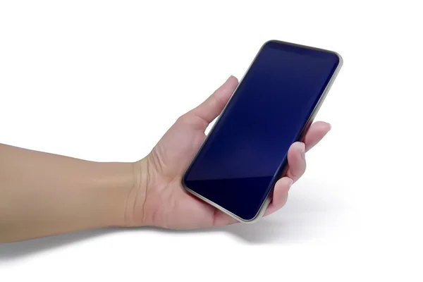 Weibliche Hand hält ein Smartphone — Stockvektor
