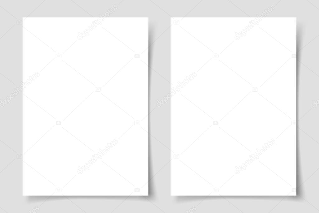 Mok-up of two vertical flyers of A4 format