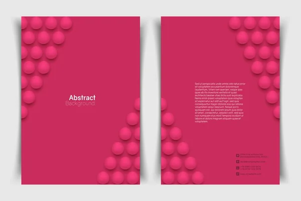 Abstract roze cirkel achtergrond met 3D bollen Stockvector