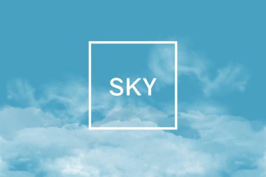 Bulutlu poster ve metin için çerçeve.