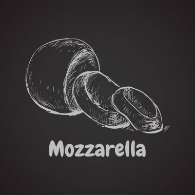 Mozzarella el çizilmiş vektör Illustration. Mozzarella el çizilmiş vektör Illustration.
