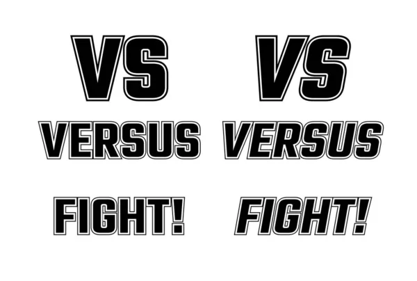 VS Vector Letters Illustration Competition Icon Template Versus Fight — 스톡 벡터