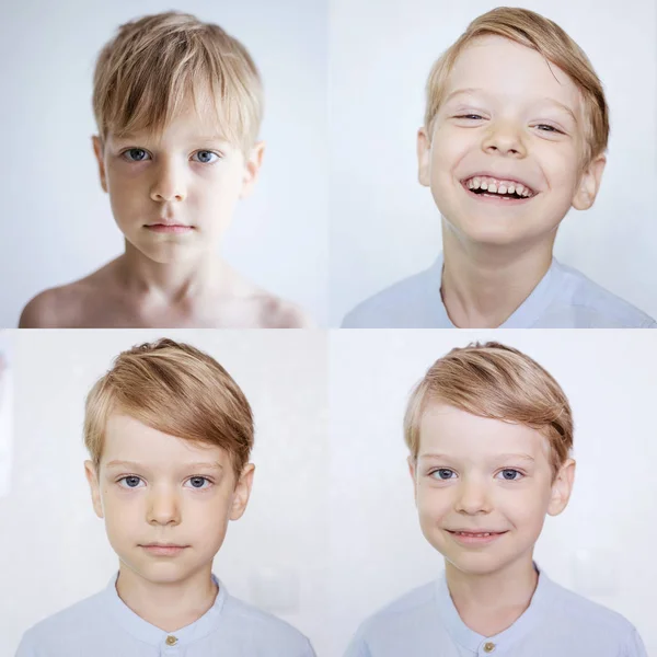 Niño expresando diferentes emociones —  Fotos de Stock