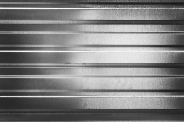 Wall of sheet metal, corrugated metal. Background texture clipart