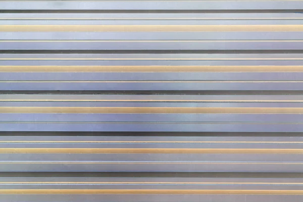 Texture Metal Corrugated Fence Empty Background Parallel Horizontal Stripes Wall — Stock Photo, Image