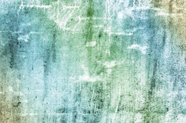 Mavi yeşil boşanmalar, degrade duvar. 