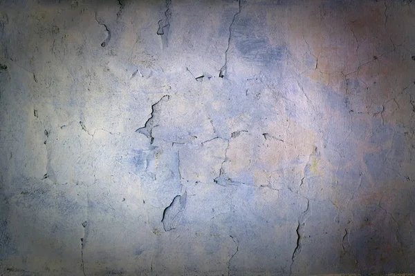 Ściana Popękanej Farby Niebieski Fiolet — Zdjęcie stockowe
