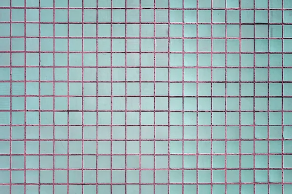 Turquoise Wall Small Squares Blank Background Texture Ceramic Mosaic — Stock Photo, Image