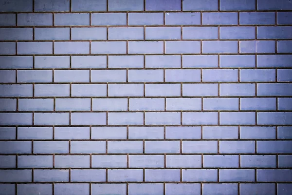 Wall Dark Blue Bricks Background Texture Brickwork Photo Vignette — Stock Photo, Image