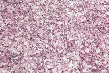 Arkaplan olarak Pembe Ahşap Ağaç Kabuğu Çipi Tarlası