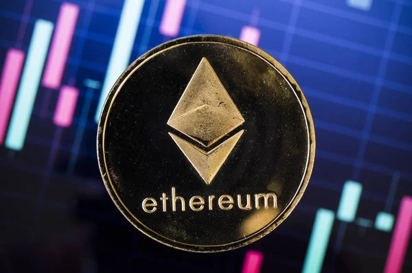 Ethereum Dat Een Moderne Manier Van Uitwisseling Deze Crypto Valuta — Stockfoto