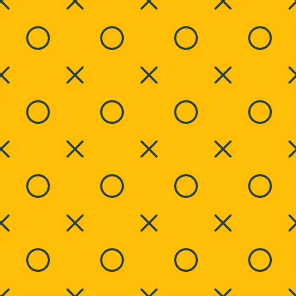 Naadloze Patroon Eenvoudige Vorm Cirkel Driehoek Gele Achtergrond — Stockvector