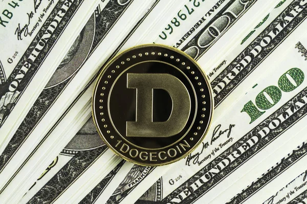 Dogecoin Είναι Ένα Σύγχρονο Τρόπο Ανταλλαγής Και Αυτό Κρυπτό Νόμισμα — Φωτογραφία Αρχείου