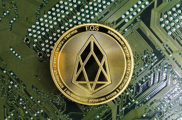 Eos Uma Forma Moderna Troca Esta Moeda Criptomoeda Meio Conveniente — Fotografia de Stock