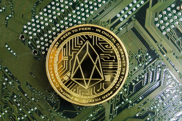 Eos Una Forma Moderna Cambio Esta Moneda Criptográfica Medio Conveniente — Foto de Stock