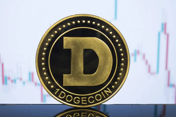 Dogecoin Modern Way Exchange Crypto Currency Convenient Means Payment Financial — Stock Photo, Image