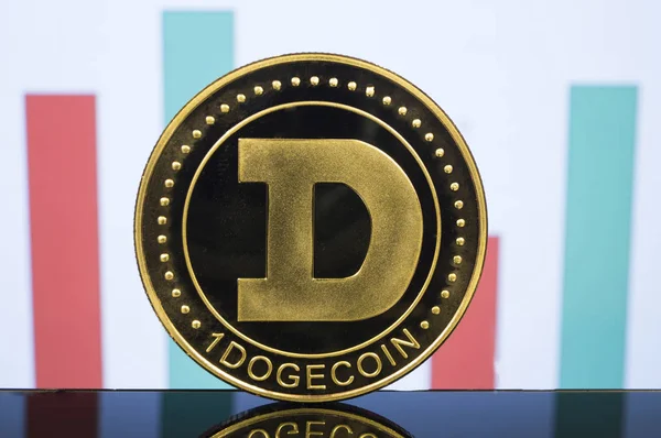 Dogecoin Είναι Ένα Σύγχρονο Τρόπο Ανταλλαγής Και Αυτό Κρυπτό Νόμισμα — Φωτογραφία Αρχείου