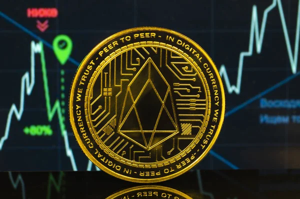 Eos Modern Way Exchange Crypto Currency Convenient Means Payment Financial — Stock Photo, Image