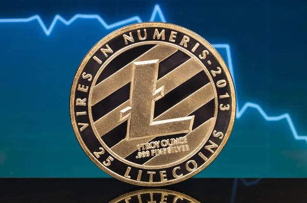 Litecoin Una Forma Moderna Cambio Esta Moneda Criptográfica Medio Conveniente — Foto de Stock