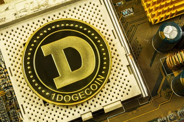 Dogecoin Dat Een Moderne Manier Van Uitwisseling Deze Crypto Valuta — Stockfoto